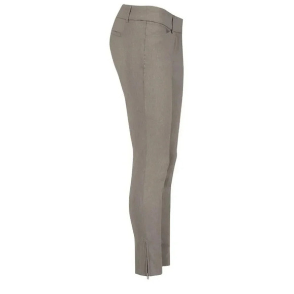 Ricki’s Slim Ankle Zip Pants Cropped Stretch Microtwill Cigarette Trousers Grey - Picture 3 of 16